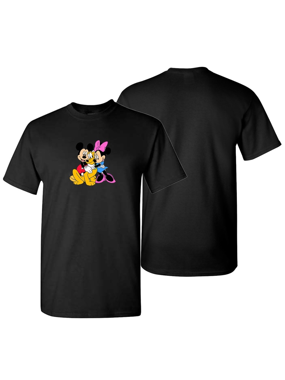 Unisex Mickey Mouse Cotton T-Shirt Black